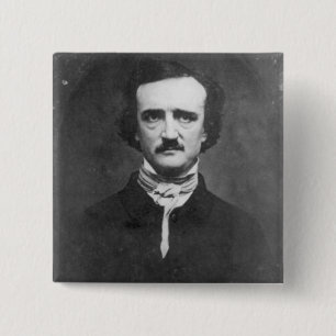 Edgar Allan Poe-1848 Vierkante Button 5,1 Cm