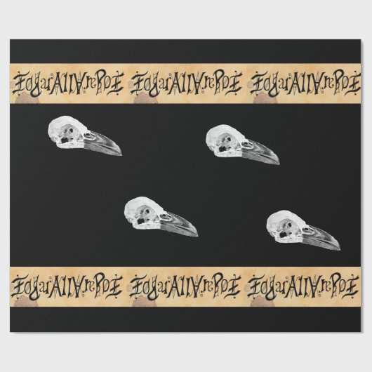 Edgar Allan Poe Ambigram Wrapping Paper Cadeaupapier (Vlak)