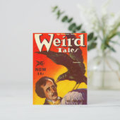 Edgar Allan Poe and Raven Pulp Magazine Cover Briefkaart (Staand voorkant)