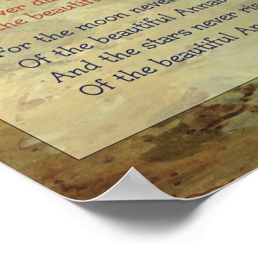 Edgar Allan Poe Annabel Lee Poster (Hoek)