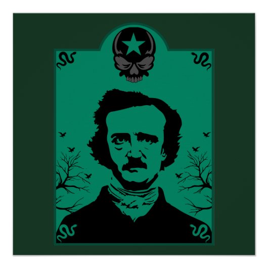 Edgar Allan Poe Art Gift Perfect Poster (Voorkant)