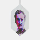 Edgar Allan Poe Auteur Schrijver Poet Glas Ornament (Voorkant Rechts)