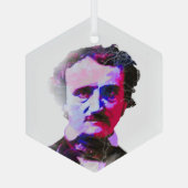 Edgar Allan Poe Auteur Schrijver Poet Glas Ornament (Achterkant)