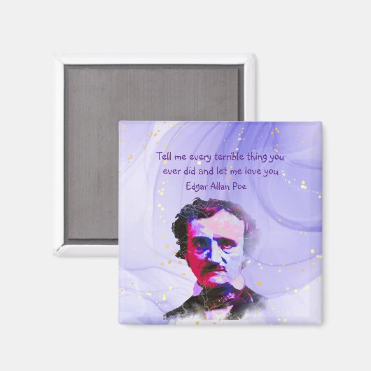 Edgar Allan Poe Author Writer Poet Love Quote Magneet (Voorkant / Achterkant)