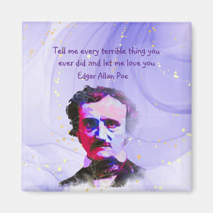 Edgar Allan Poe Author Writer Poet Love Quote Magneet
