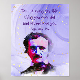 Edgar Allan Poe Author Writer Poet Love Quote Poster