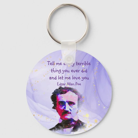 Edgar Allan Poe Author Writer Poet Love Quote Sleutelhanger (Voorkant)