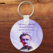 Edgar Allan Poe Author Writer Poet Love Quote Sleutelhanger (Voorkant)