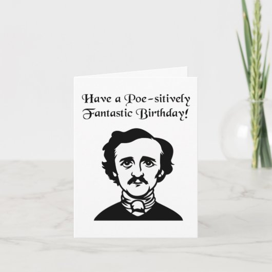 Edgar Allan Poe Birthday  Kaart (Voorkant)