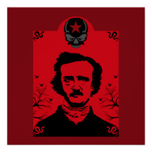 Edgar Allan Poe Black Raven Perfect Poster