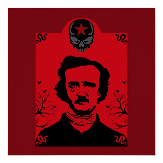 Edgar Allan Poe Black Raven Perfect Poster (Voorkant)