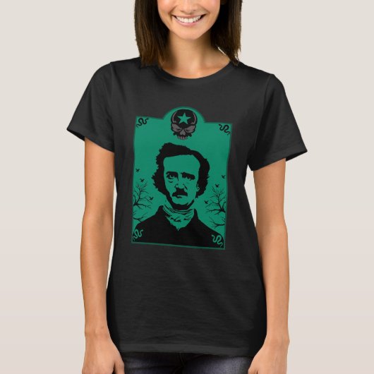 Edgar Allan Poe Black Raven T-shirt (Voorkant)