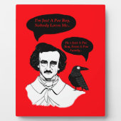 Edgar Allan Poe Boy en Raven Fotoplaat (Voorkant)