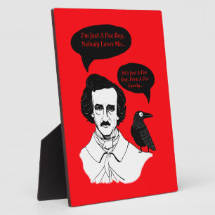 Edgar Allan Poe Boy en Raven Fotoplaat