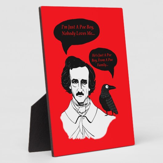 Edgar Allan Poe Boy en Raven Fotoplaat (Zijkant)