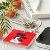 Edgar Allan Poe Boy en Raven Sleutelhanger (Voorkant Rechts)