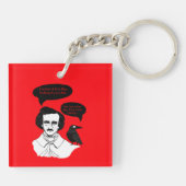 Edgar Allan Poe Boy en Raven Sleutelhanger (Achterkant)