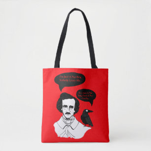Edgar Allan Poe Boy en Raven Tote Bag