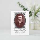 Edgar Allan Poe Briefkaart (Staand voorkant)