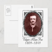 Edgar Allan Poe Briefkaart (Voorkant / Achterkant)