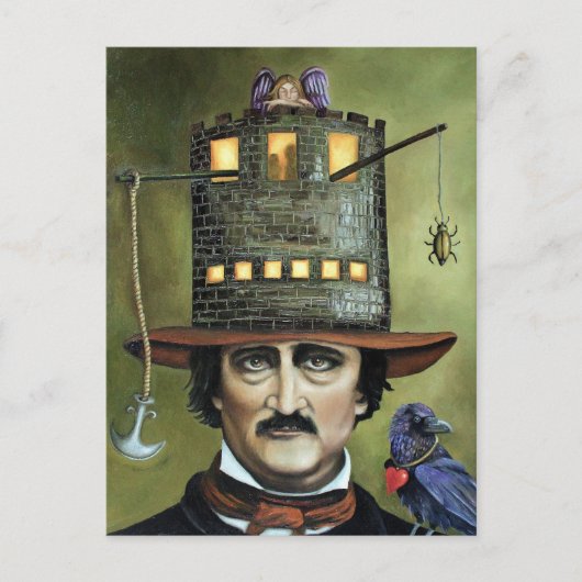 Edgar Allan Poe Briefkaart (Voorkant)