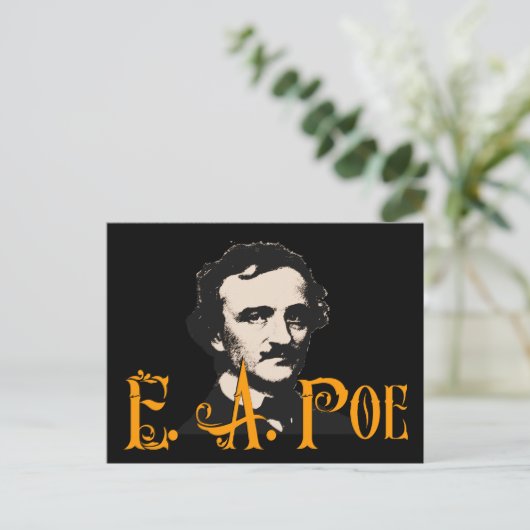 Edgar Allan Poe Briefkaart (Staand voorkant)