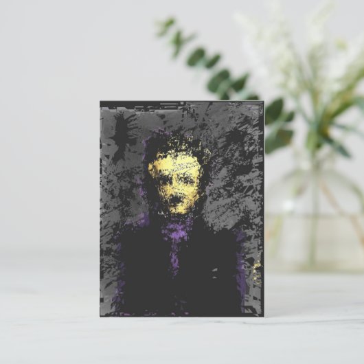 Edgar Allan Poe Briefkaart (Staand voorkant)