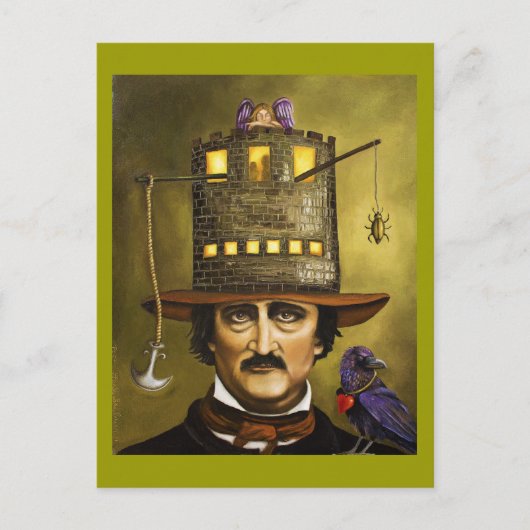 Edgar Allan Poe Briefkaart (Voorkant)