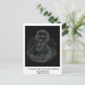 Edgar Allan Poe Briefkaart (Staand voorkant)