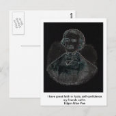 Edgar Allan Poe Briefkaart (Voorkant / Achterkant)