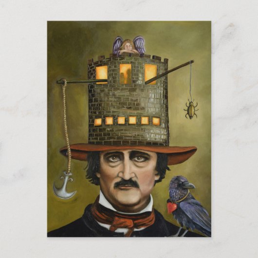 Edgar Allan Poe Briefkaart (Voorkant)