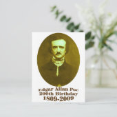 Edgar Allan Poe Briefkaart (Staand voorkant)