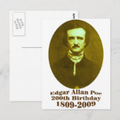 Edgar Allan Poe Briefkaart (Voorkant / Achterkant)