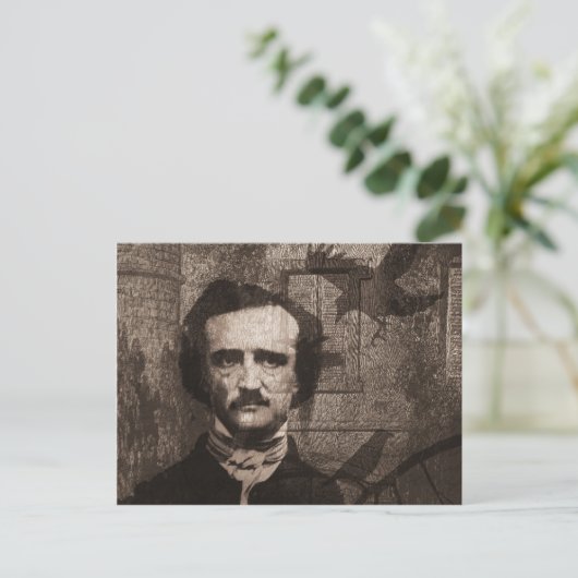Edgar Allan Poe Briefkaart (Staand voorkant)