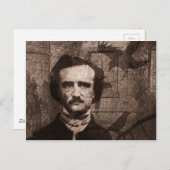 Edgar Allan Poe Briefkaart (Voorkant / Achterkant)