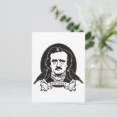 Edgar Allan Poe Briefkaart (Staand voorkant)