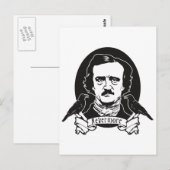 Edgar Allan Poe Briefkaart (Voorkant / Achterkant)