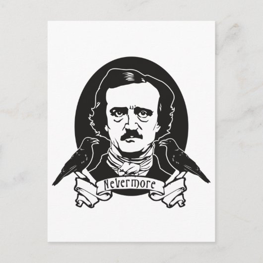Edgar Allan Poe Briefkaart (Voorkant)
