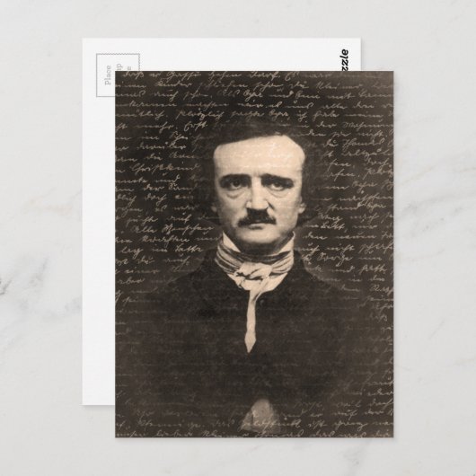 Edgar Allan Poe Briefkaart (Voorkant / Achterkant)
