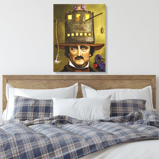 Edgar Allan Poe Canvas Afdruk (Insitu (Slaapkamer))