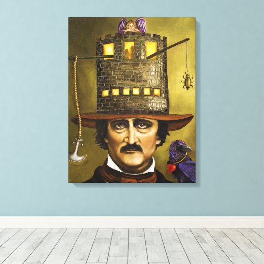 Edgar Allan Poe Canvas Afdruk (Insitu (Houten vloer))