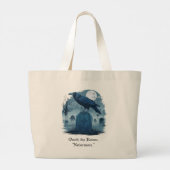 Edgar Allan Poe Canvas tas "Nevermore" (Achterkant)