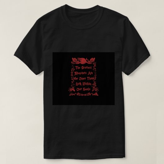 Edgar Allan Poe citeert Horror Macabre Literaire P T-shirt (Design voorkant)