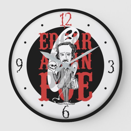 Edgar Allan Poe Clock Grote Klok (Voorkant)