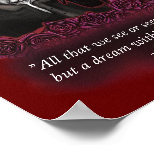 Edgar Allan Poe, Dark Academia Poster (Hoek)