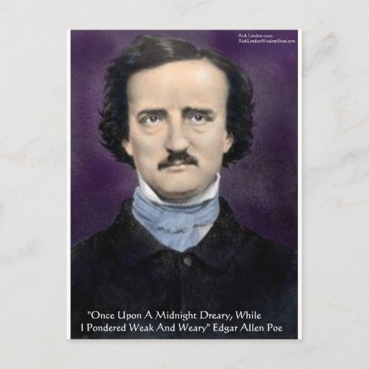Edgar Allan Poe "De Raaf" Citaat Cadeaus & Kaarten (Voorkant)