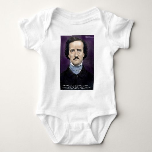 Edgar Allan Poe "De Raaf" Citaat Cadeaus & Kaarten Romper (Voorkant)