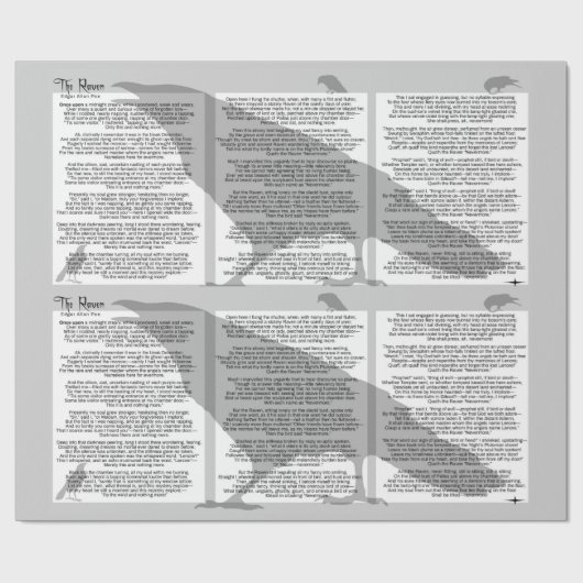 Edgar Allan Poe de Raven Cadeaupapier (Vlak)