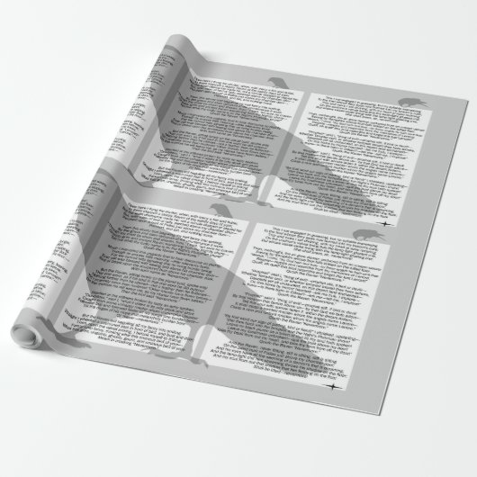 Edgar Allan Poe de Raven Cadeaupapier (Uitgerold)