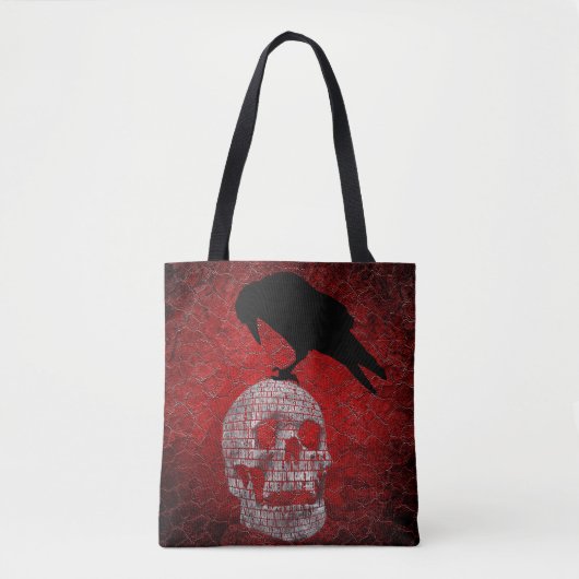 Edgar Allan Poe de Raven Gothic Design Tote Bag (Voorkant)